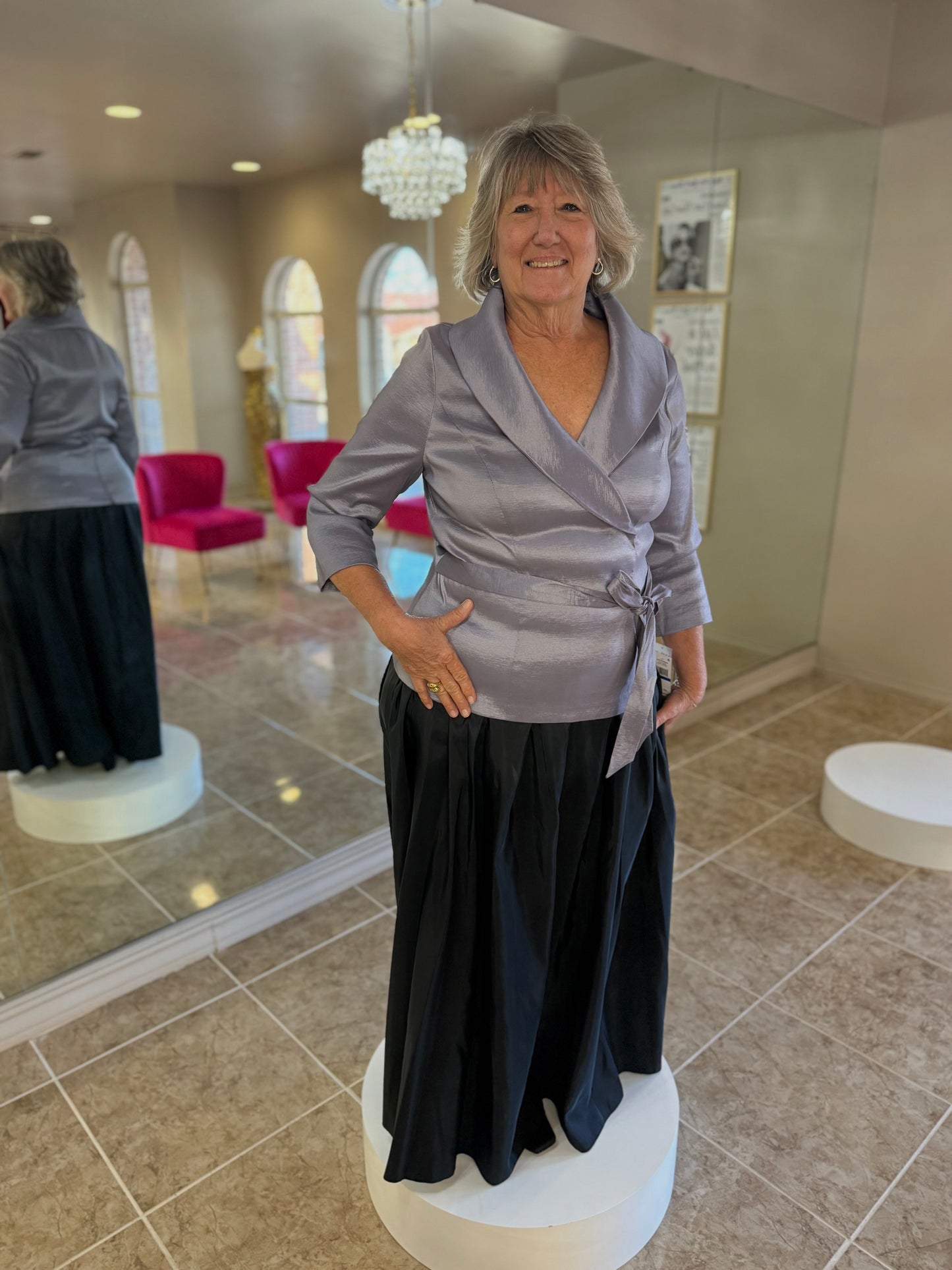 Surplice Blouse With Collar