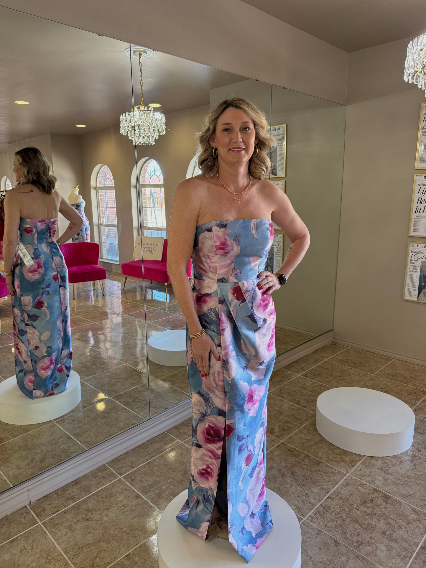 Lucienne Strapless Column Gown