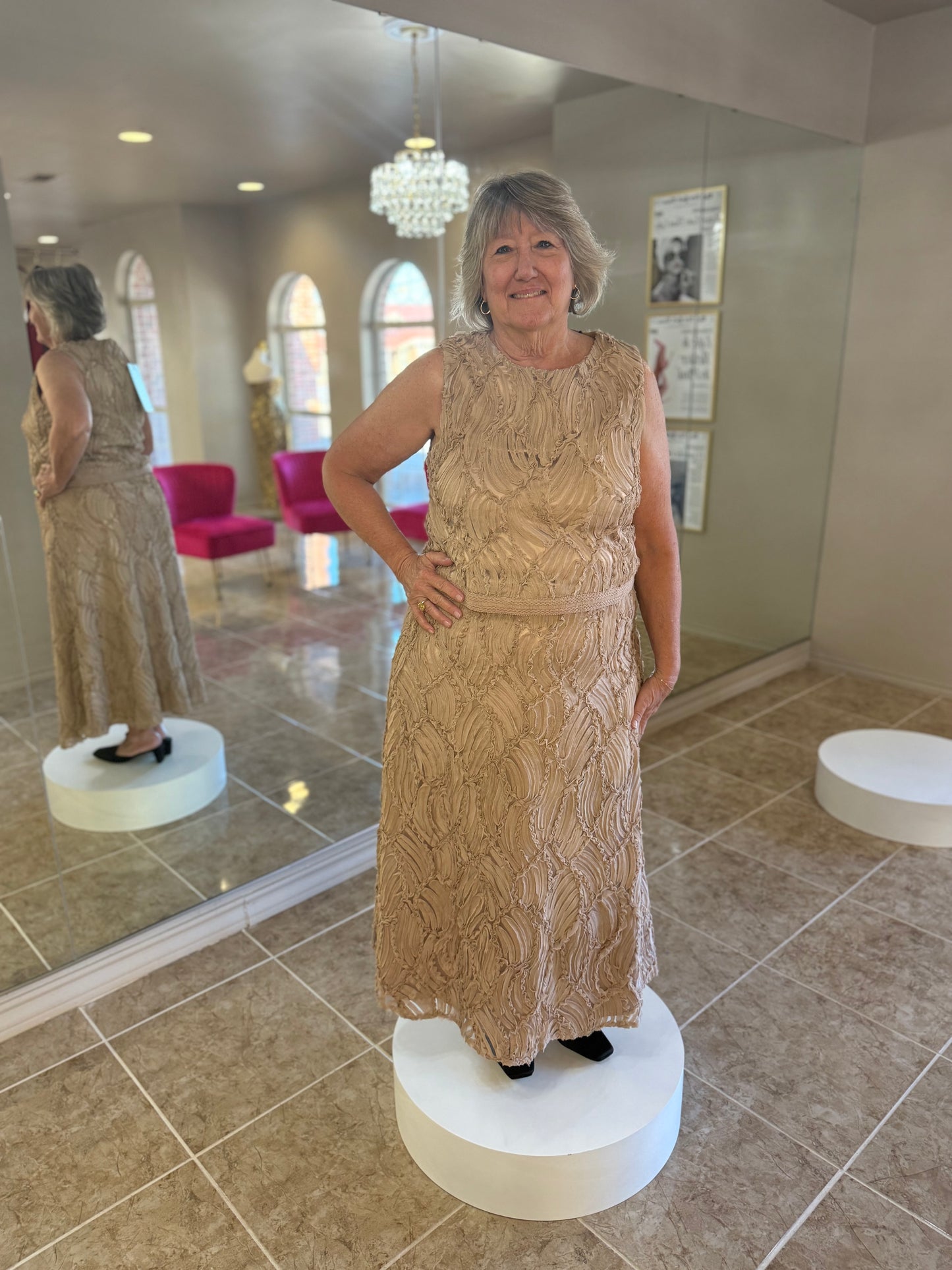 Textured Skirt and Top Set