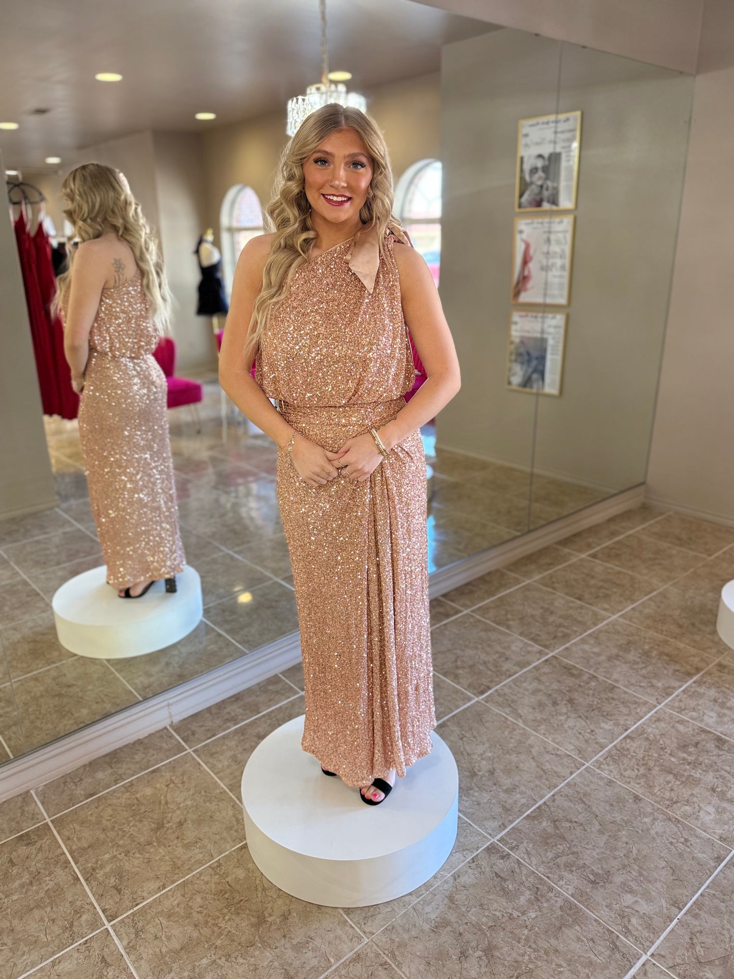 Sequin Maxi Skirt Set