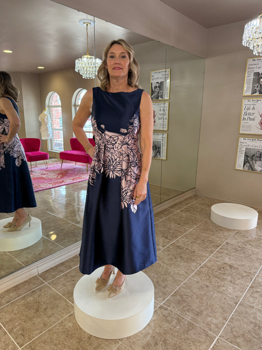 Evaline Tea Length Dress