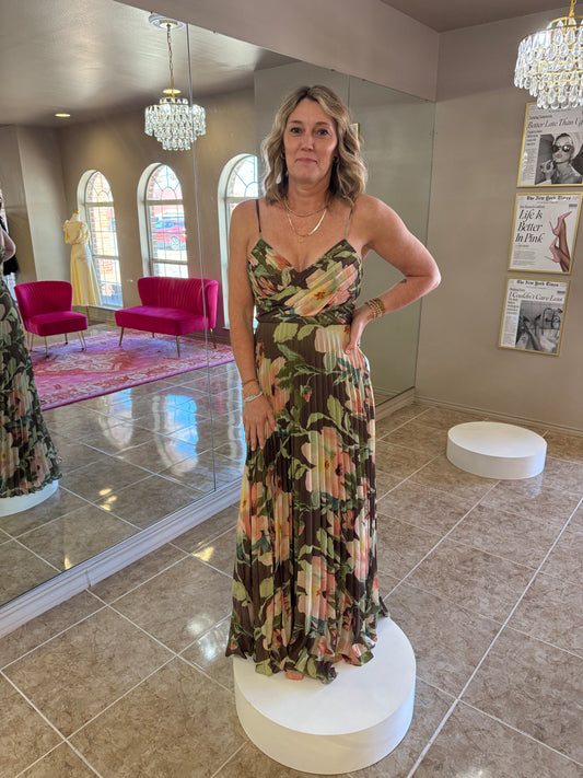 Aspen Pleated Maxi Dress