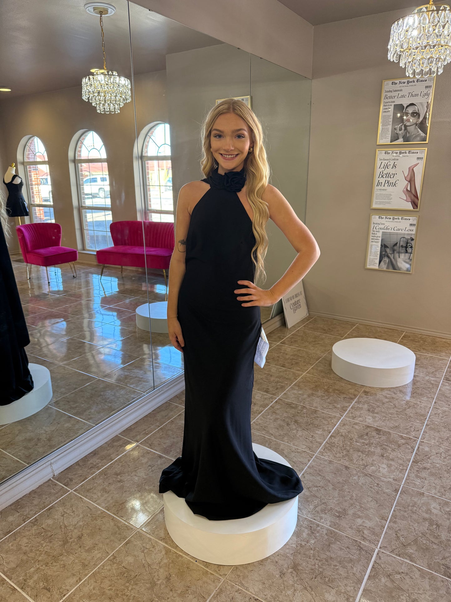 Olivia Silk Halter Gown