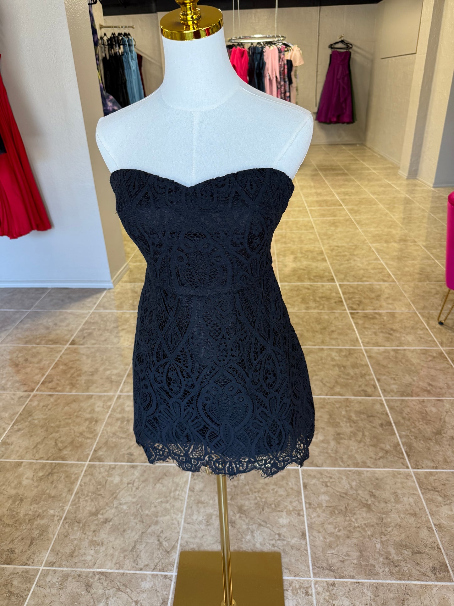 Ines Lace Caged Mini