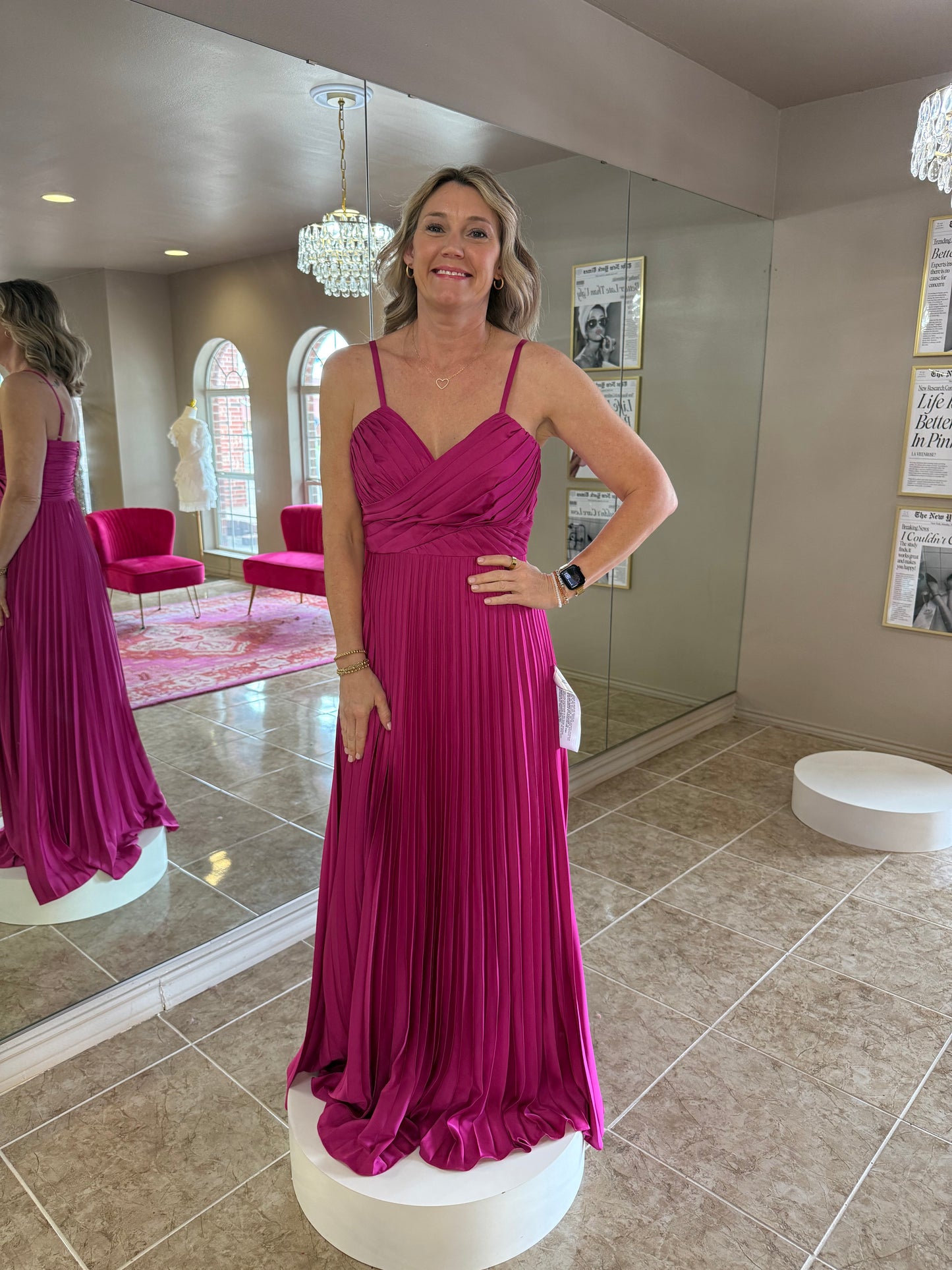 Aspen Pleated Maxi Dress