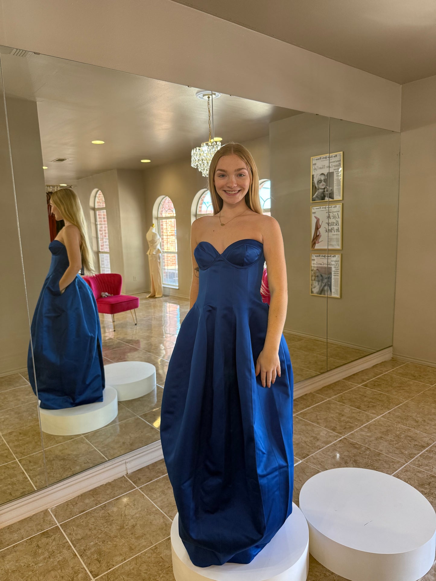 Strapless Structured Bubble Gown