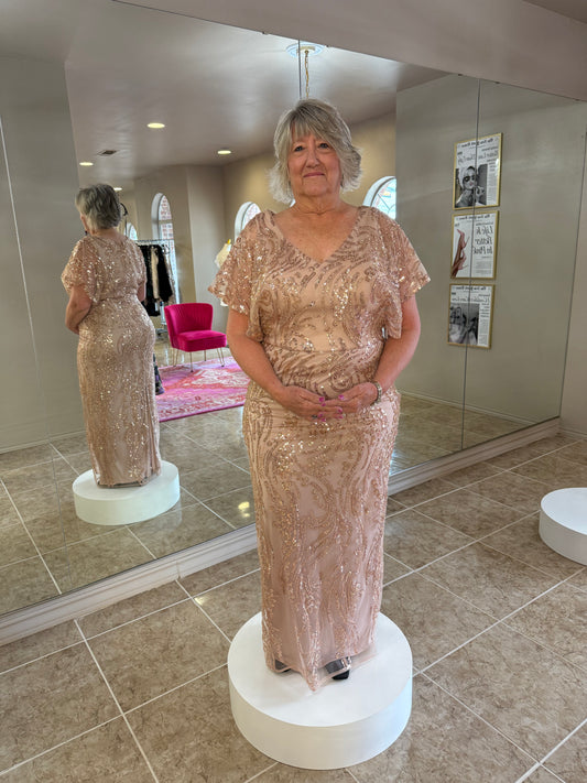 Sequin Column Dress
