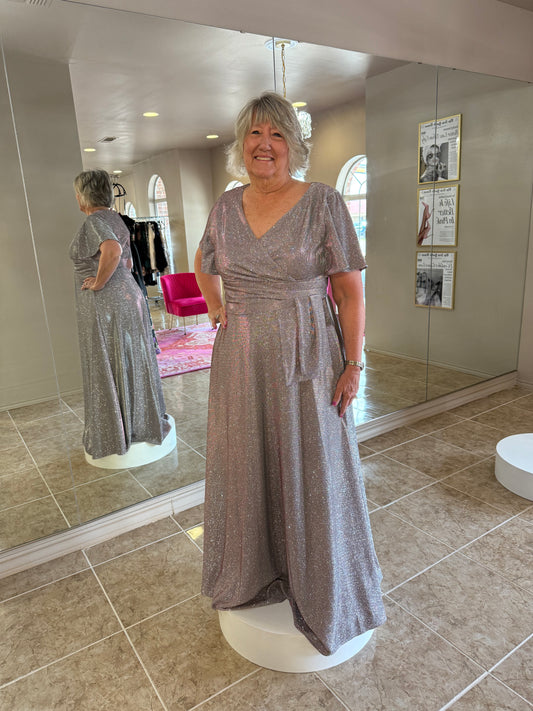 Metallic Knit Dress