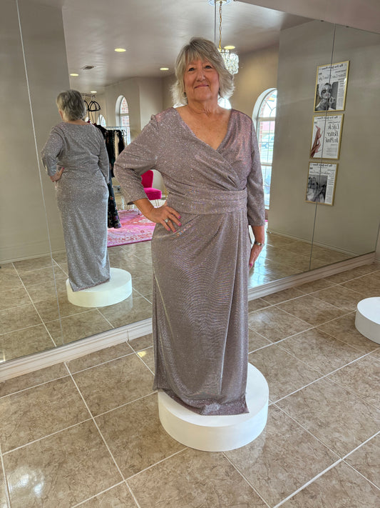 Metallic Knit Dress
