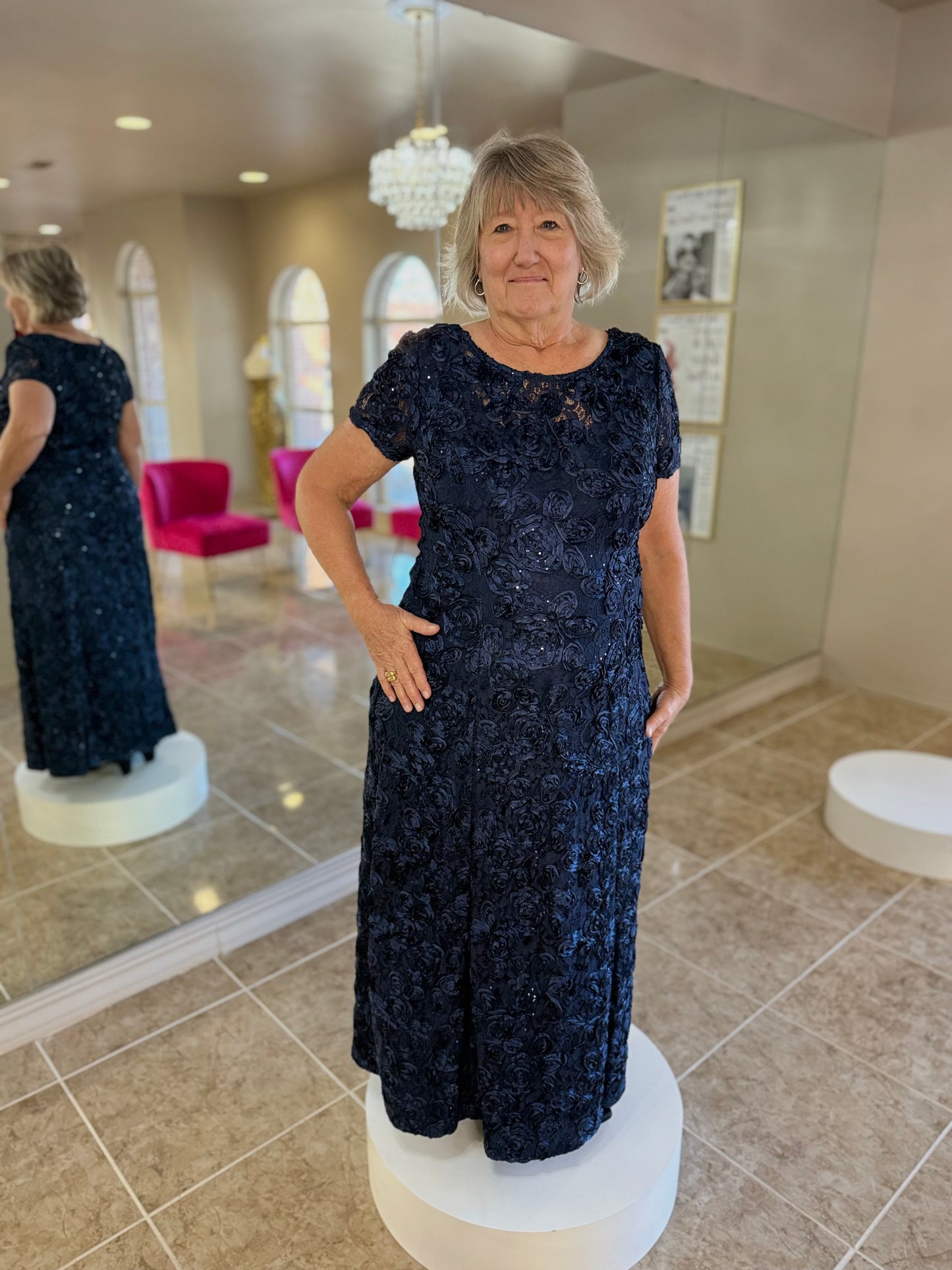 A Line Rosette Dress