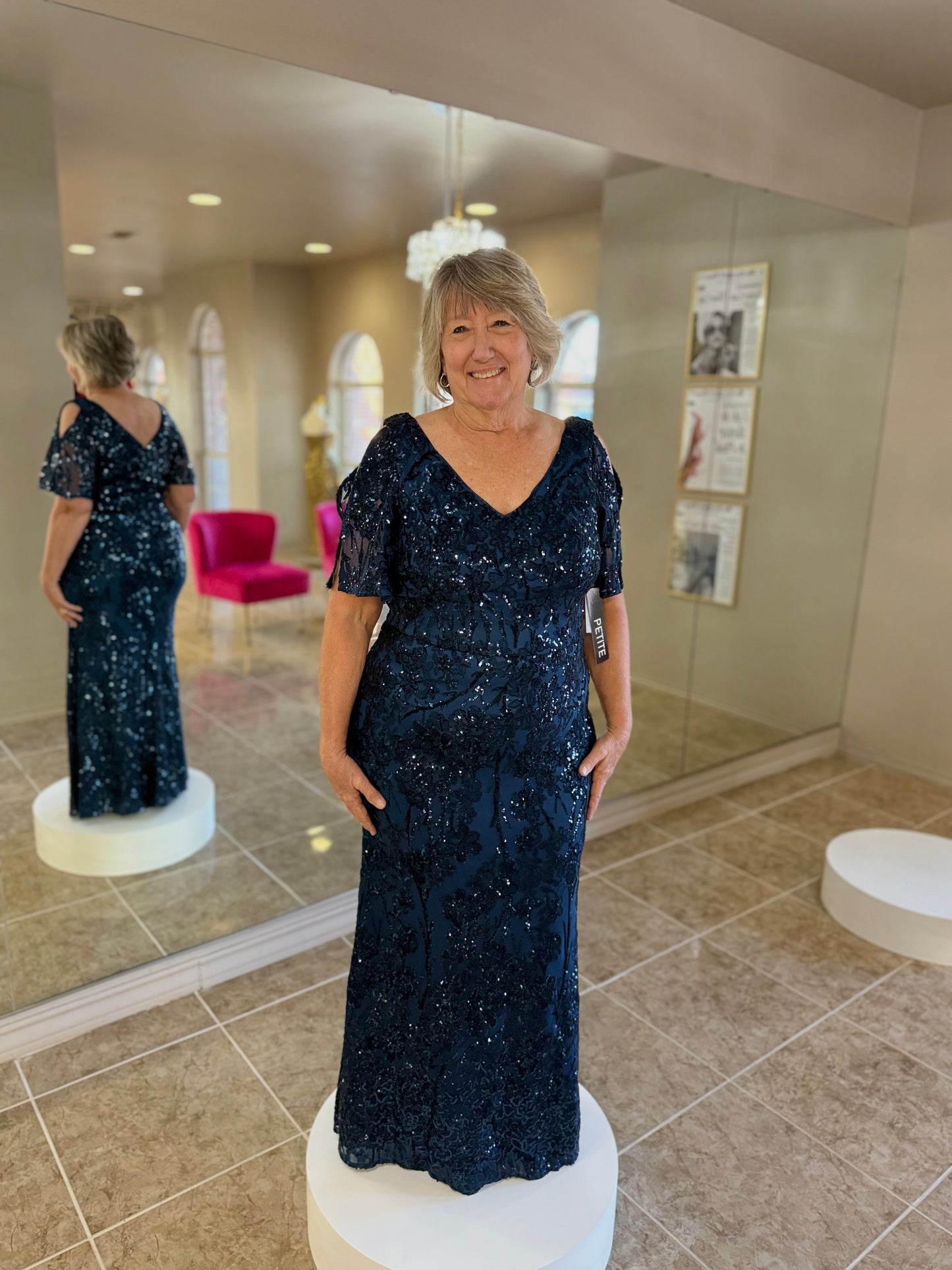 A-Line Cold Shoulder Dress