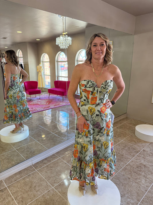 Carina Embroidered Midi