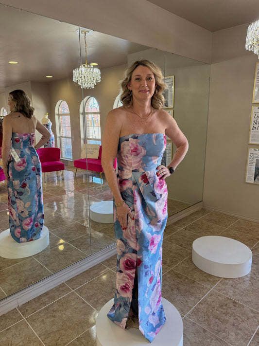 Lucienne Strapless Column Gown
