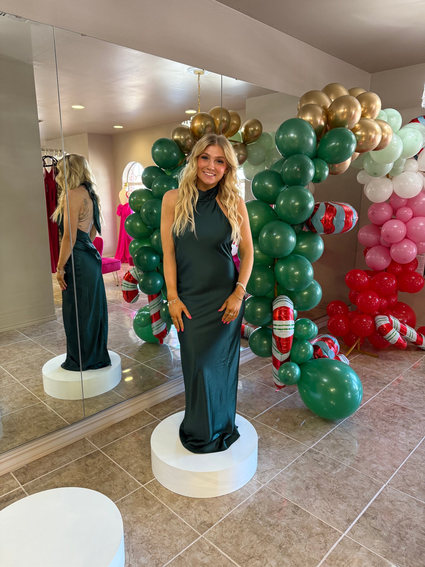 Halter Silk Maxi Dress