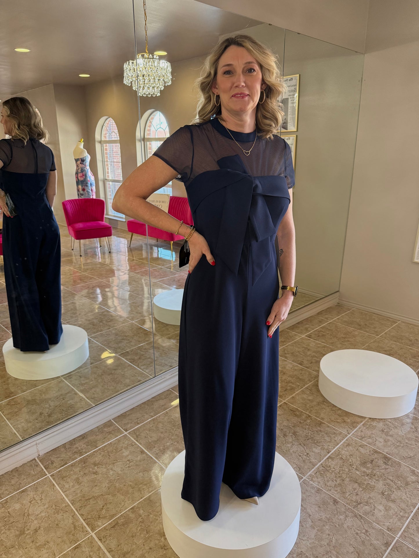 Crepe Oversize Bow Jumpsuit